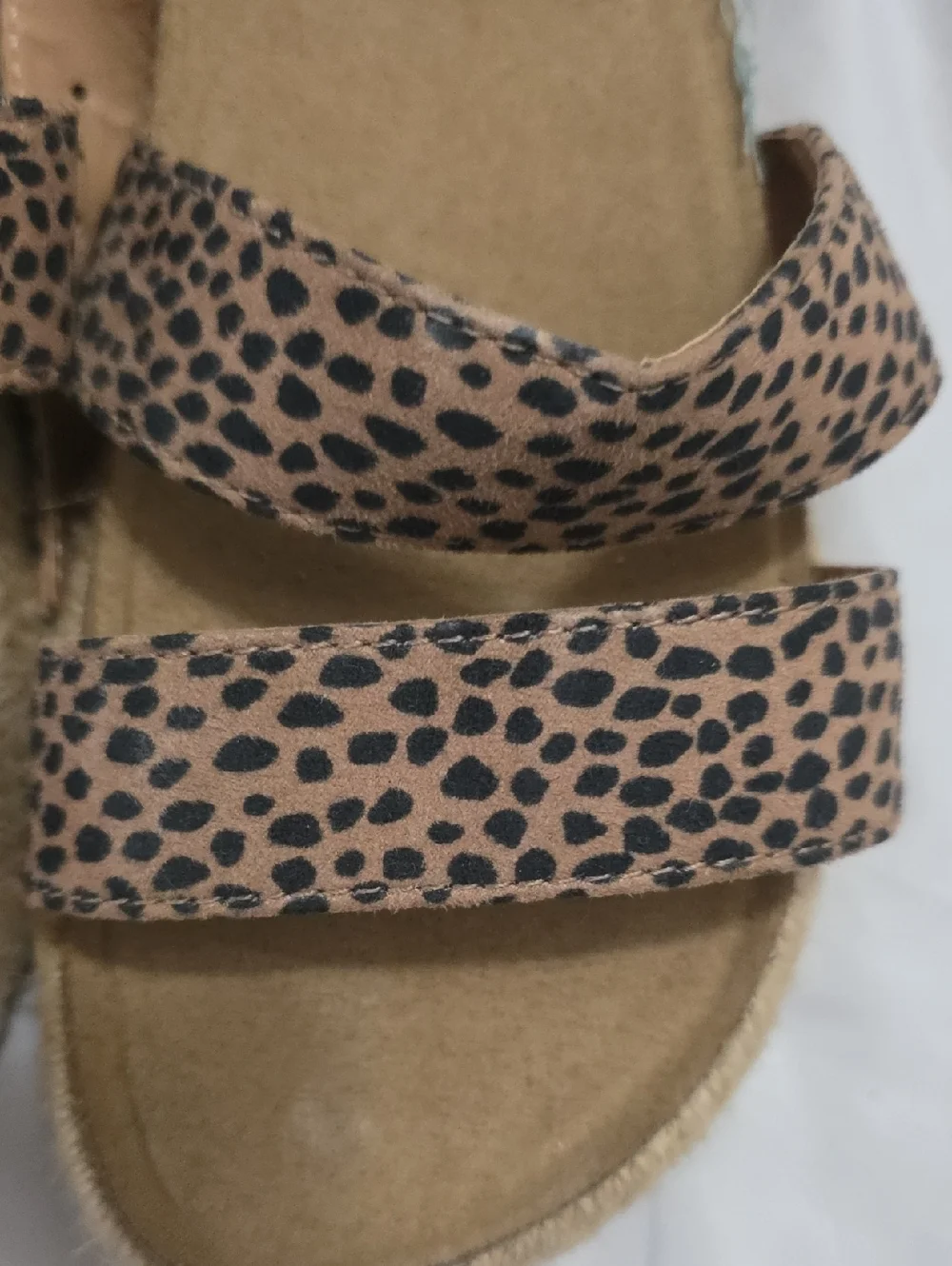 Leopard Print Strappy Sandals - Neutral Tan & Black